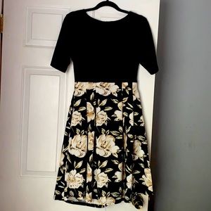Black flower dress